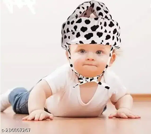 Baby Safety Helmet (Black & White, 1- 2 Years)