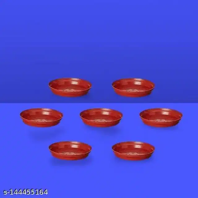 Plastic Bottom Tray, Brown, 8 inch, Pack of 3