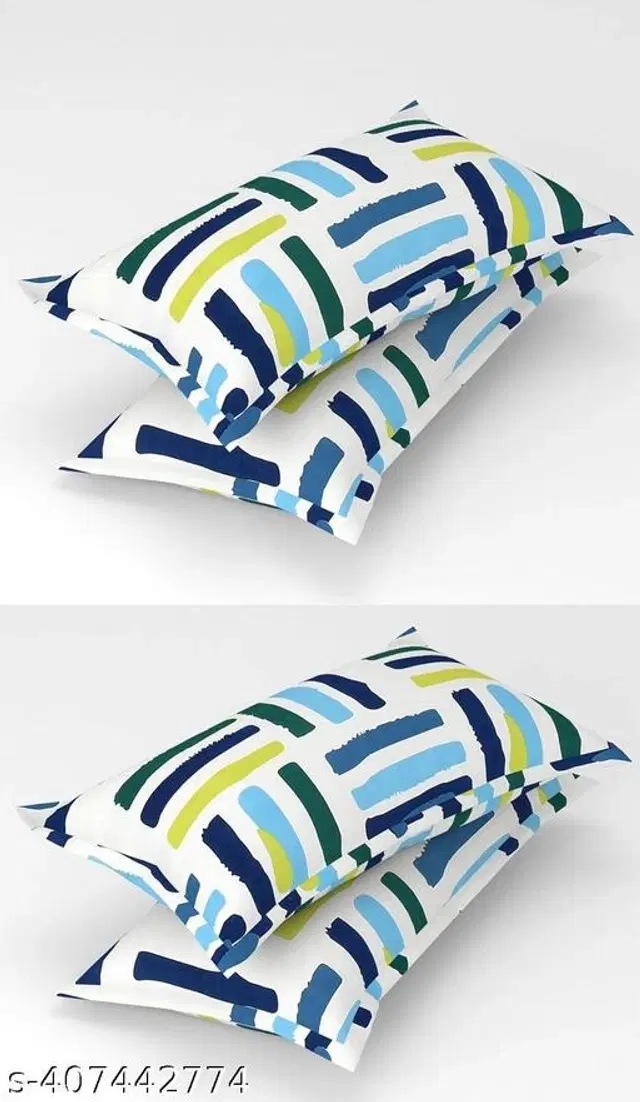 Cotton Pillow Covers, Multicolor, 18x28 inches, Pack of 4