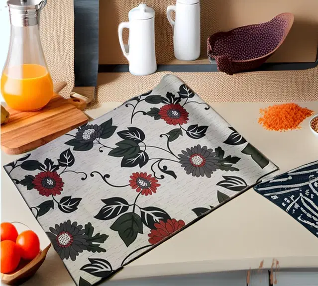 PVC Printed Shelf Mat Roll, Multicolor, 5 m