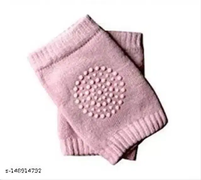 Cotton Anti-Slip Knee Protector Pads for Infants, Pink