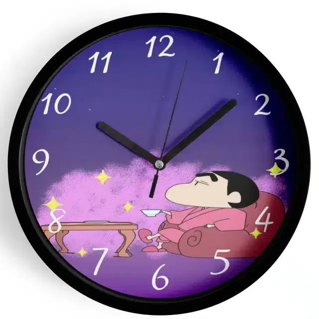 Shinchan Analog Wall Clock, Multicolor, 7 Inches