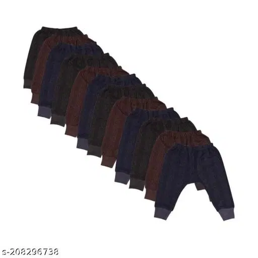 Woolen Thermal Bottomwear for Kids, Pack of 12 (Multicolor, 3-6 Months)