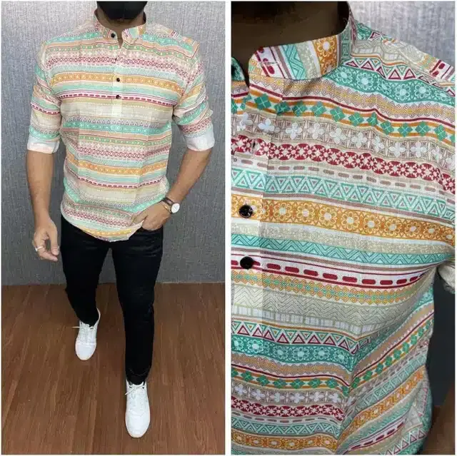 Short Kurta for Men (Multicolor, M)
