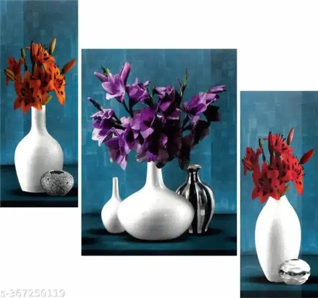 Wooden UV Coated Digital Painitings, Multicolor, 12x18 inches, Pack of 3