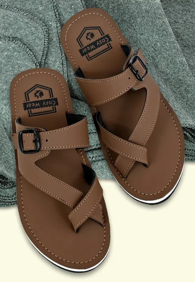Sandals for Men (Brown, 6)