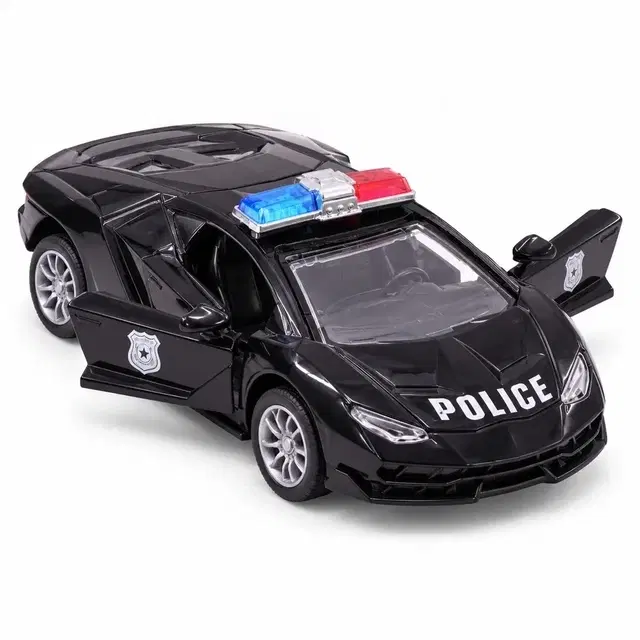 Toy Cloud 1:32 Lamborghini Police Die-Cast Pull-Back Car with Opening Doors