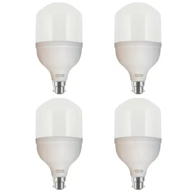 Plastic Hybrid Series 25 Watt High Power Lamp LED Bulb, White, Pack of 4