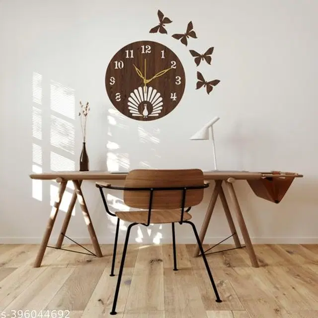 Wooden Wall Clock, Brown