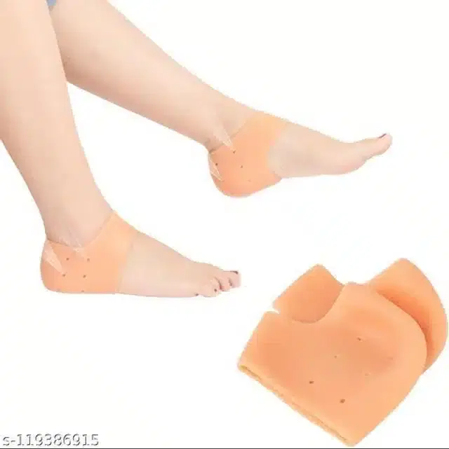 Moisturizing Silicon Gel Socks, Beige