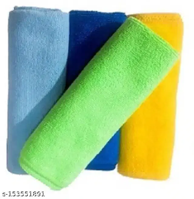 Microfiber Bath Towel, Multicolor, 40x40 cm, Pack of 4