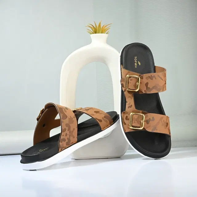 Sliders for Men (Tan, 6)