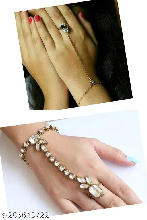 Alloy Bracelets for Women & Girls, White