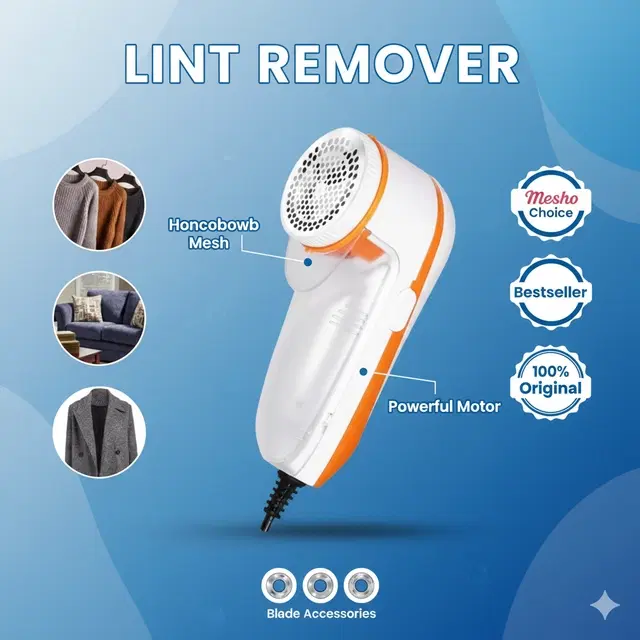 Lint Remover For Clothes ,Multicolour,(Pack Of 1)