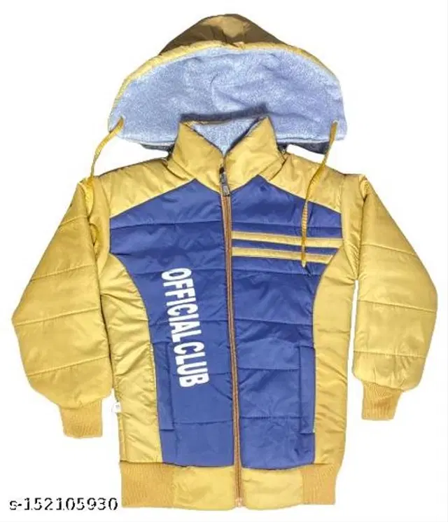 Polyester Jacket for Boys (Blue & Yellow, 18-24 Months)
