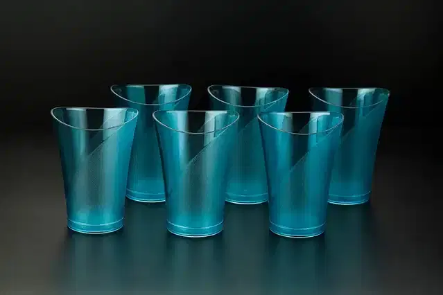 Plastic Water Glass, Pack of 6, Blue