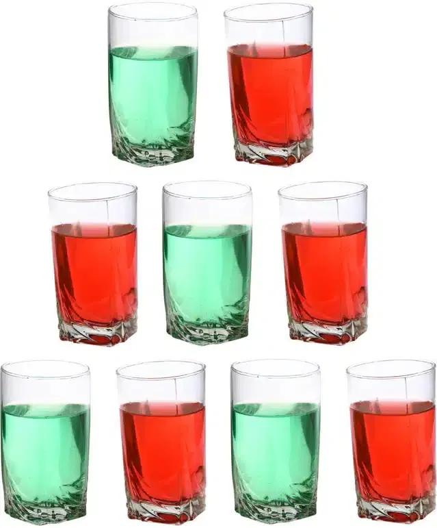 Liquor cum Cocktail Glasses, Transparent, 300 ml, Pack of 9