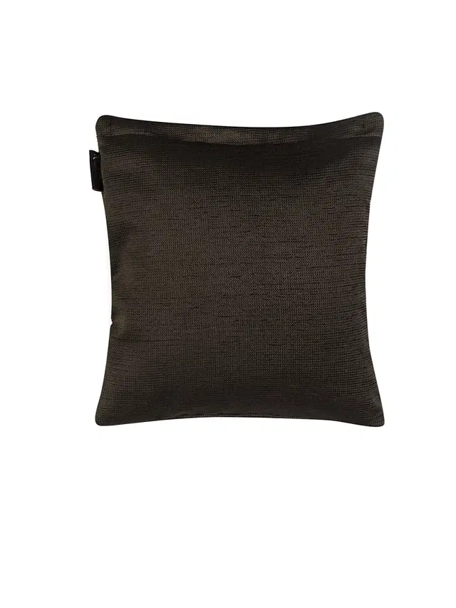 Cotton Cushion Cover, Black, 16x16 inches