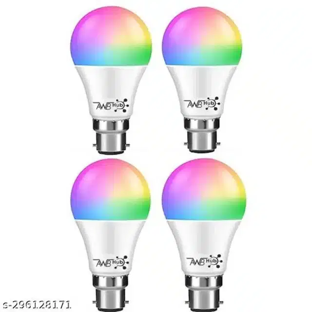 7 in 1 Color Changing LED Bulb, Multicolor, Pack of 4