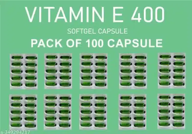 Vitamin E 400 Softgel Capsules, Pack of 100