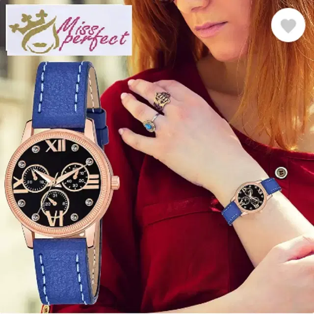 Leather Strap Analog Watch for Women & Girls (Multicolor)