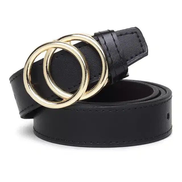 Formal Belt for Women (Gold & Black, 26)