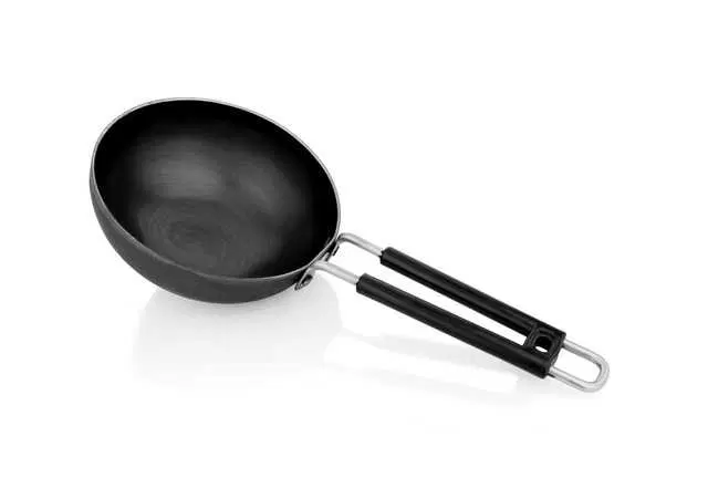 BRODEES Iron Tadka Pan 15.50 Cm Dia Tadka Pan 15.5 cm diameter, 0.5 L capacity , Iron, Induction Bottom, A-4