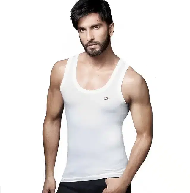 Cotton Vest for Men, Pack of 4 (White, 85)