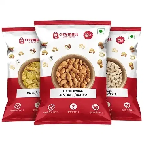 Citymall No.1 Combo (Almonds/Badam 450 g + Whole Cashew/Kaju 450 g + Raisin/Kishmish 400 g)