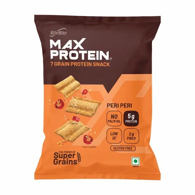 Ritebite Max Protein Peri Peri 5 g Protein Chips 32 g Pouch