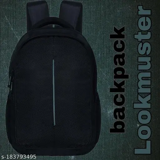 Nylon Backpack for Men & Women, Black