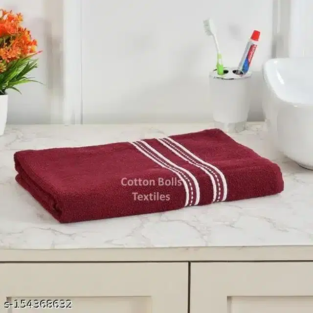Cotton Bath Towels, Maroon