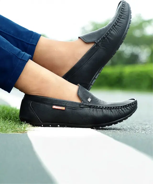 Derby Casual Shoes for Men (Black, 6)