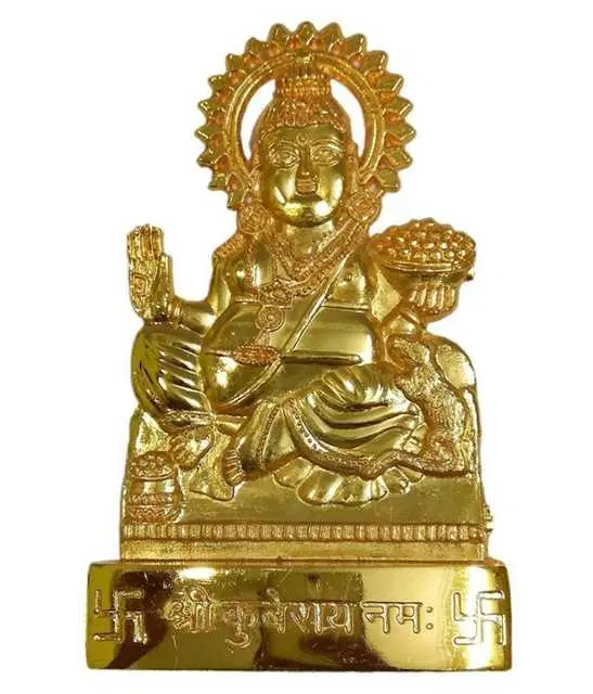 Lord Shri Kuber Idol Murti, 10 cm