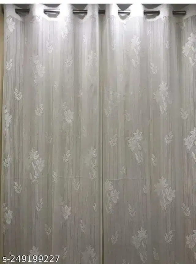 Curtains for Door, Grey, 5 Feet, Pack of 2