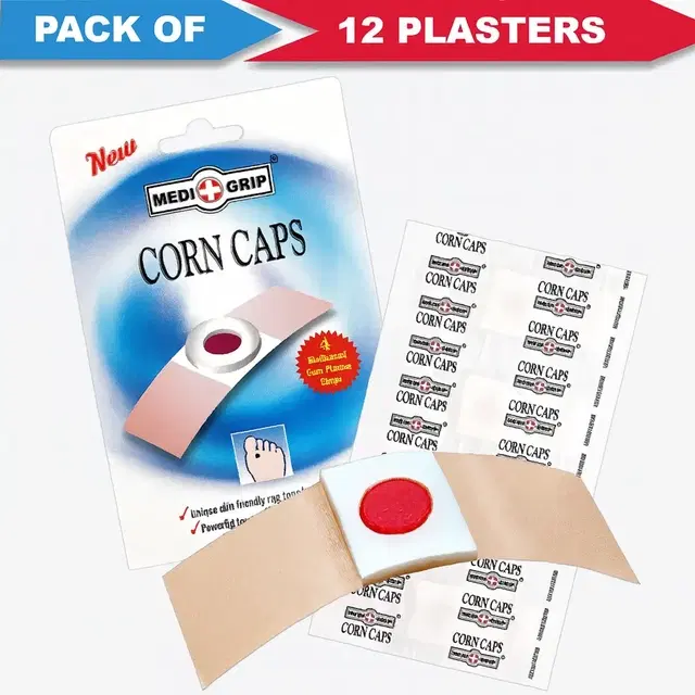 Corn Caps Adhesive Band Aid (Pack of 12)