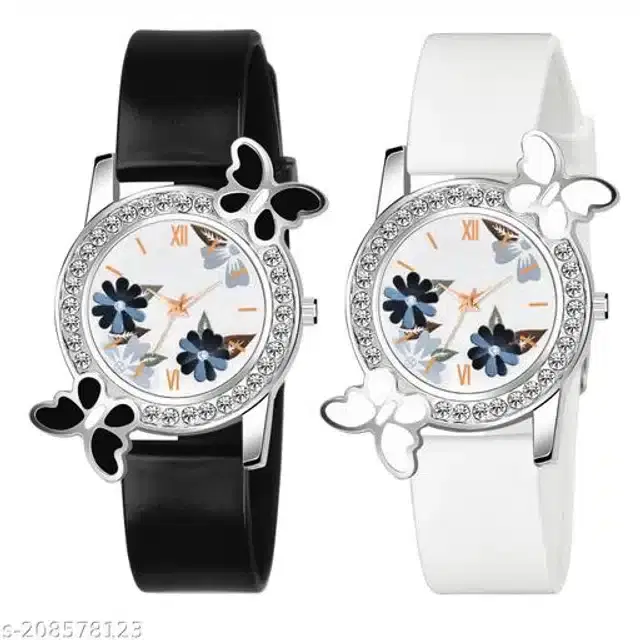 Analog Watch for Women, Pack of 2 (Multicolor)