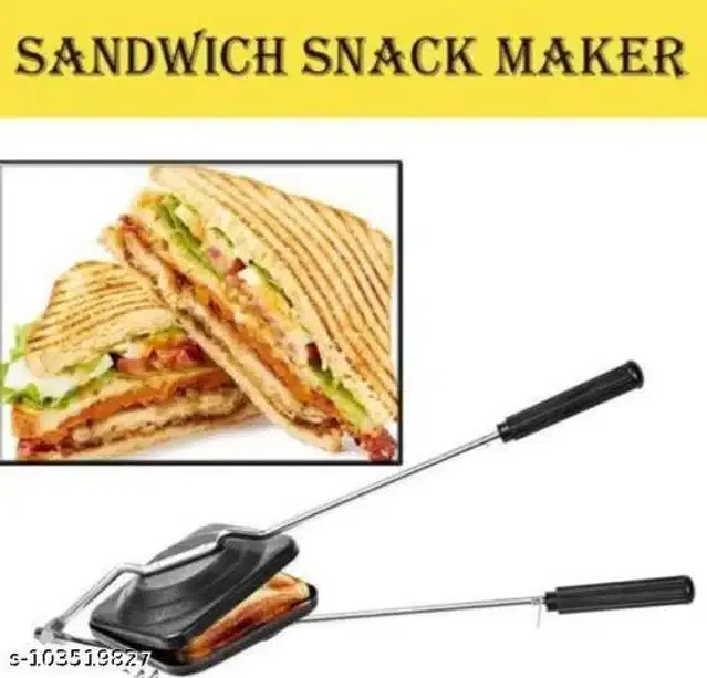 Plastic Nonstick Sandwich Maker, Black