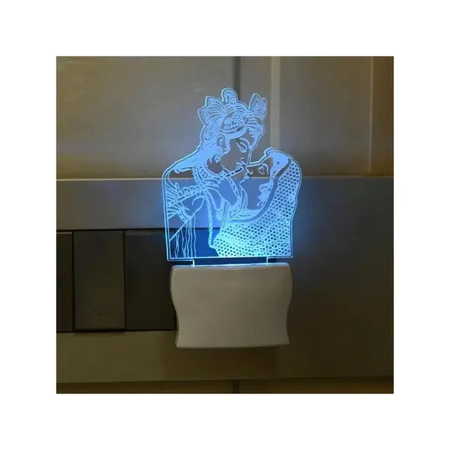 Radha Krishna 3d Acrylic Led Night Lamp (Plug-in)