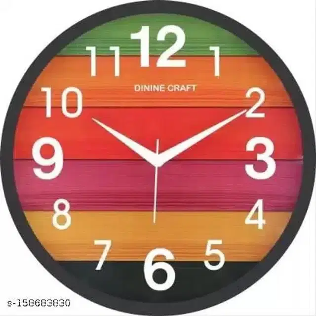 Designer Analog Wall Clock, Multicolor