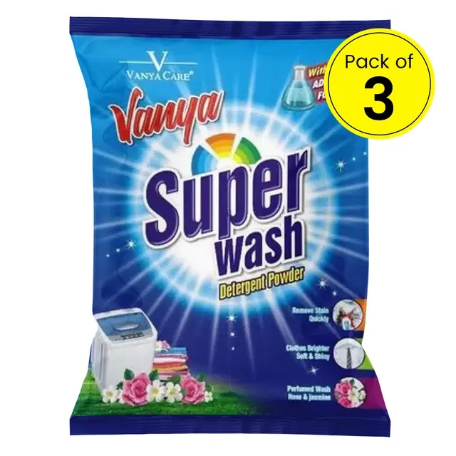 Vanya Super Wash Detergent Powder 3X1 kg (Pack of 3)