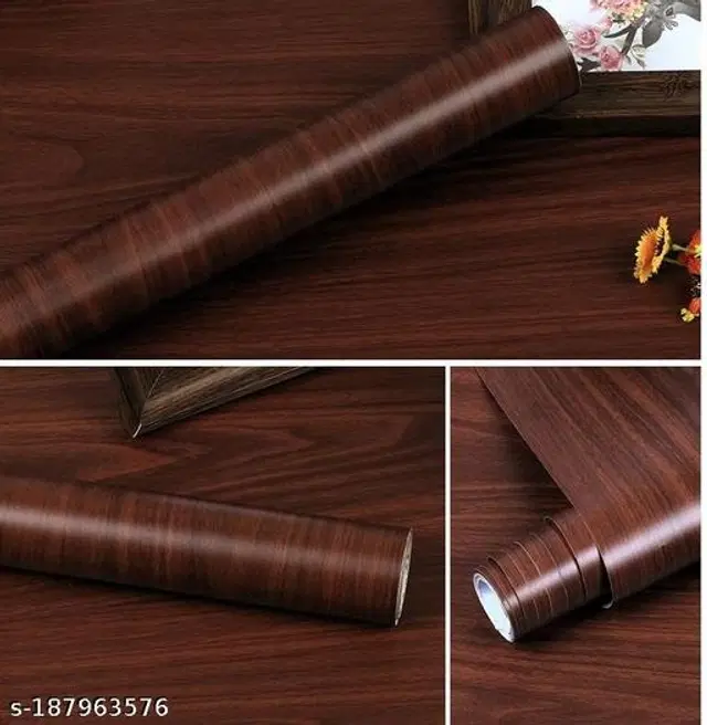 Bliss Vinyl Wallpaper for Home, Brown, 40x250 cm