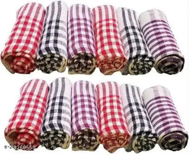 Hand & Face Towels, Multicolor, Pack of 12