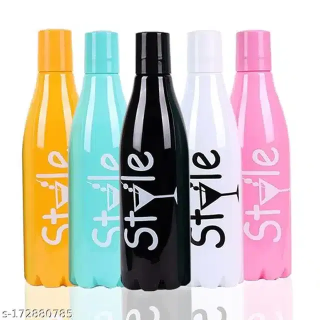 Water Bottle Set, Multicolor, 1000 ml, Pack of 5