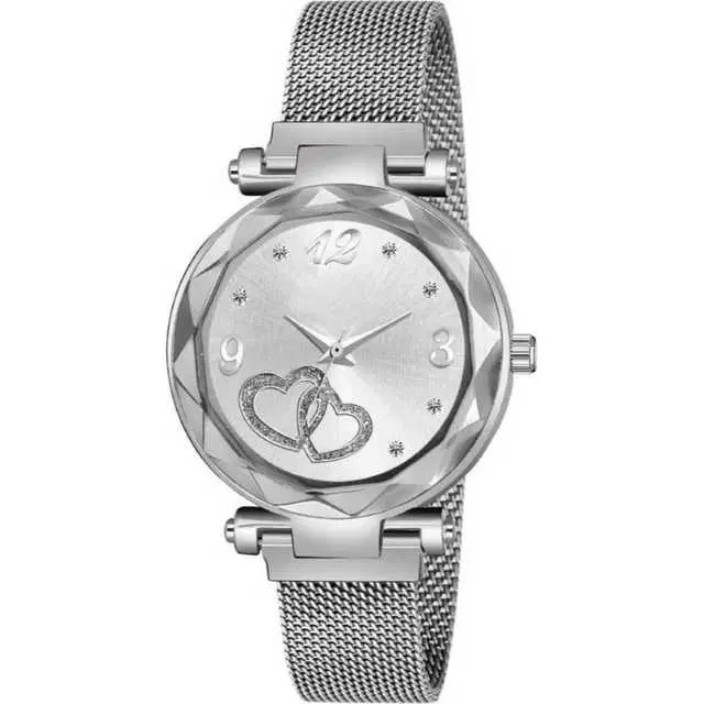 Casual Metal Analog Watch For Women (Silver) (MP-193)