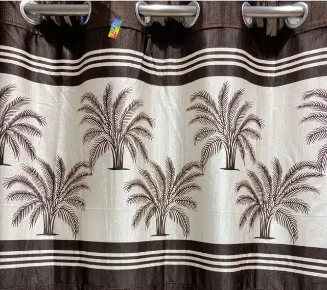 Door Curtains, Pack of 2, Brown, 7 feet