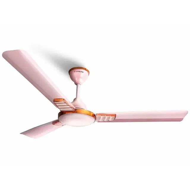 Longway Wave P1 1200 mm 3 Blade Ceiling Fan, Ultra High Speed | Rusty Pink |