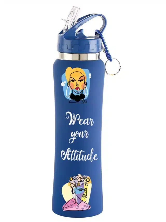Stainless Steel Sipper Water Bottle, Blue, 750 ml