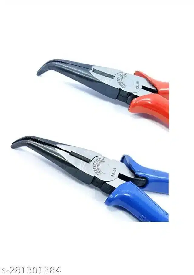 Bend Nose Plier, Pack of 2, Red & Blue