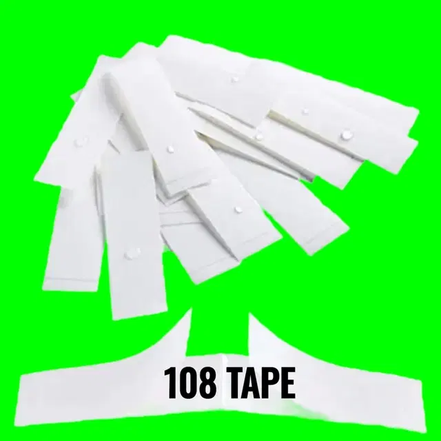 Acrylic Film Clothing 108 Double Sided Tape Strips, Transparent, Set of 1